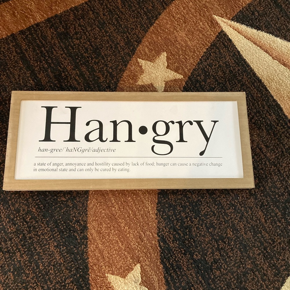 Hangry kitchen sign